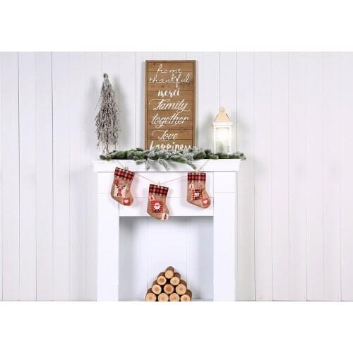 HUAYI Photography Backdrop Christmas Fireplace Xmas Family Holiday Photo Booth Background Studio Customize Photocalls PropW-4368