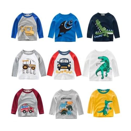 Boy Long Sleeve T-shirt Autumn Childrens Clothing Baby Clothes Cotton Korean-Style Childrens Clothing a Generation
