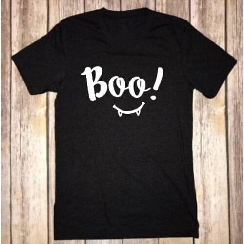 Cute T-Shirt Scary Halloween Costume Gift t Shirt Summer O-Neck Funny Tumblr Letter Tee Boo Halloween Gift
