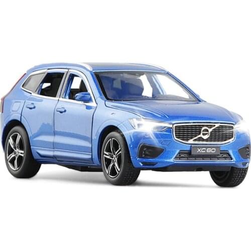 2020 Hot Sale 1:32 Scale Diecast Toy Model Vehicle XC60 Wagon Sound Light Car Pull Back Educational Collection Kids Gift V031