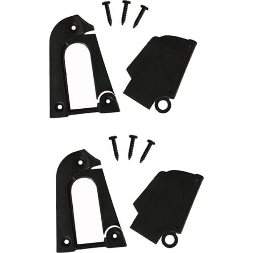 MagiDeal 2x Black 3 Hole Truss Rod Cover with Screw for Electric Guitar Part