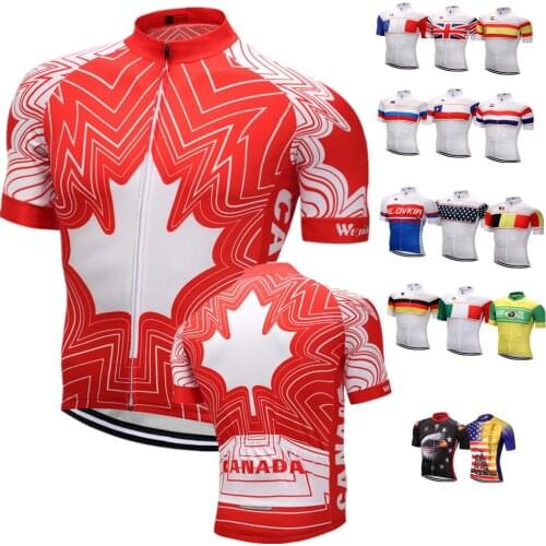 Cycling Jersey Mens MTB Tops Racing Bike Shirt Germany France Italy Netherlands Russia Belgium Slovakia Brazil Canada CD8087