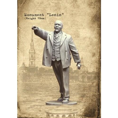 New Unassembled 1/35 Monument Lenin (hieght 75mm) ancient Figures Resin Kit DIY Toys Unpainted kits