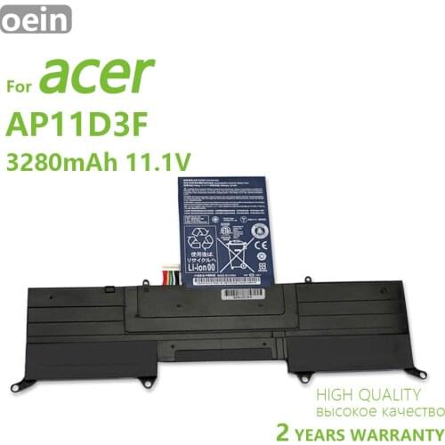 Oein Genuine AP11D3F Laptop battery For Acer Aspire S3 S3-951 S3-391 MS2346 AP11D3F AP11D4F 3ICP5/65/88 3ICP5/67/90