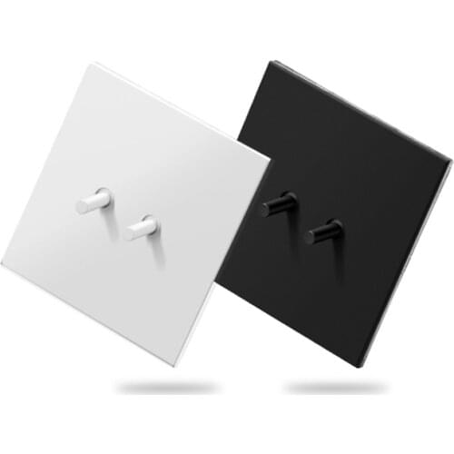 Retro Toggle Switch Modern Stainless Steel Matte White Household 1-4 Gang 2 Way Wall Light Panel Momentary Switch