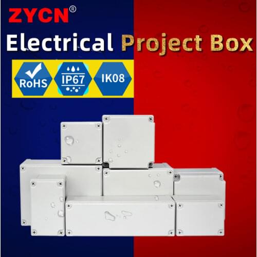 Junction Boxes Waterproof Plastic Enclosure Electrical Project ABS Outdoor Sealed Ip67 Flame Retardant Monitoring Power Wire