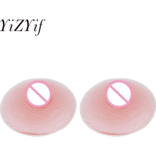 1 Pair Silicone Nipples Self-adhesive Attachable Washable Reusable Silicone Nipples for Breast Form Costumes Party Drag Queen