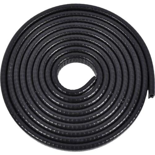 Uxcell 10Ft/3Meters Edge Trim U Seal Extrusion Black U Channel Edge Protector PVC Plastic W Iron Sheet Fits 1-3.5mm Edge