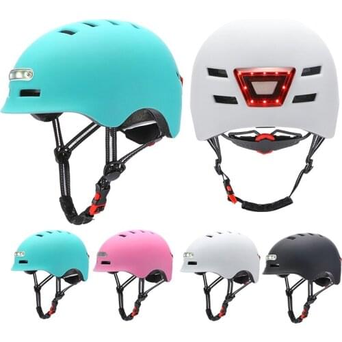 Waterproof Cycling Bicycle Helmet Smart Men Women kids Bike LED Light Cap w/ Headlight Taillight for Scooter motorcycle Cycling