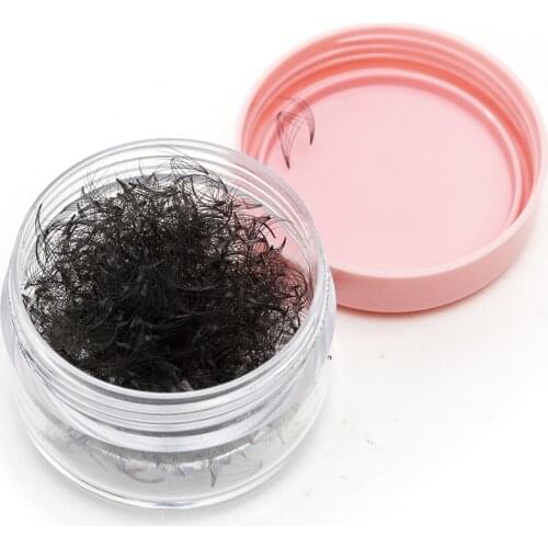 1 Jar 300 Mega Fans Pro Point Russian Volume Heat Bonded Lash Premade Short Stem Individual Eyelash Extension Pre Made Fan