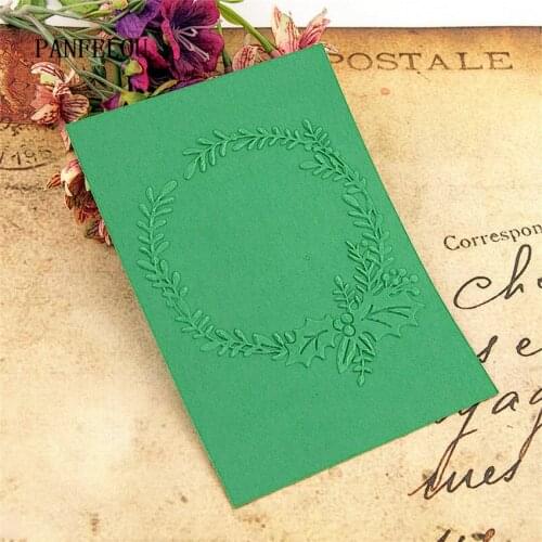 10.5x14.8cm Easter Pine wreaths Embossing folders Plastic For Scrapbooking DIY Template Fondant Cake Photo Album Card Making