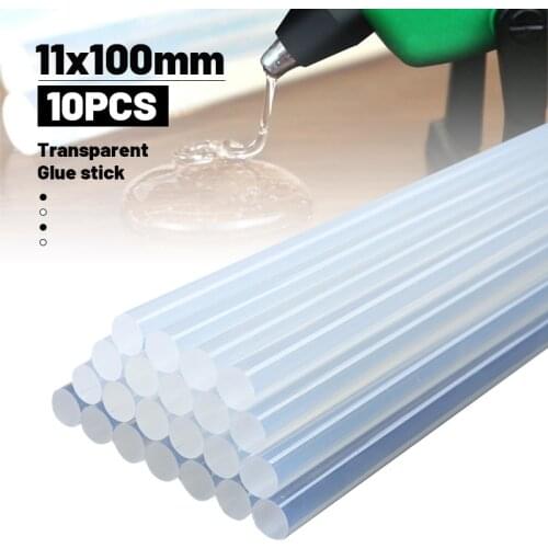 10Pcs 11*100mm Hot Melt Glue Stick For Heat Pistol Glun Glue High Viscosity Glue Stick Repair Tool Kit DIY Hand Tool Sticks