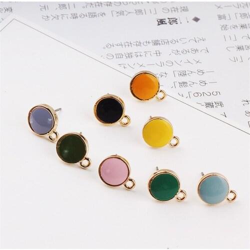 10pcs 2020 Vintage Korean Fashion Simple Small Fresh Alloy Round Trendy Stud Earrings For Women Diy Fashion Jewelry Accessories