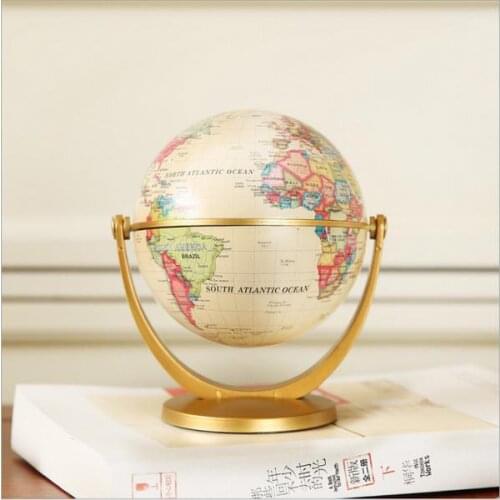 10cm Rotating World Map Earth Globe Shelf Display Geography Educational Toy
