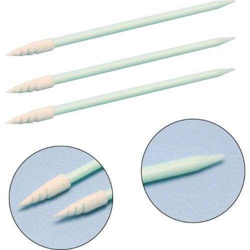 100Pcs/Pack Small Pointed Tips Cloth Head Cleaning Swab Lint Dust Free Sticks for PCB Board Electronics Small Area
