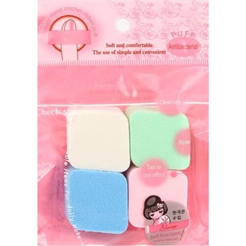 4 Pcs/set Diamond Shape Facial Makeup Powder Puff Colorful Soft Sponge BB Cream Puff Cosmetic Concealer Powder Puff Beauty Tools