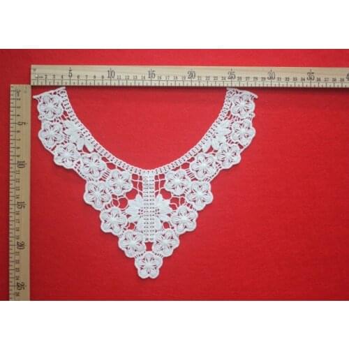 Sewing Applique Lace Accessories White Collar Appliques Charming DIY Accessories Trims Craft cotton collar Free Shipping