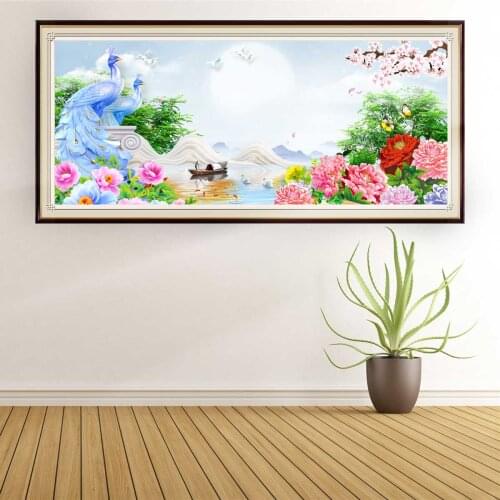 DIY Diamond Painting Spring Scenery Rhinestones Peacock Pictures Diamond Embroidery Sale Animal Cross Stitch Mosaic Crafts Kit