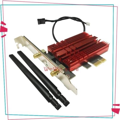 NGFF M2 Wireless Card to PCI-E Pcie Desktop Bluetooth Converter Adapter with 2 AC Antenna for AX200 9260AC 8265NGW