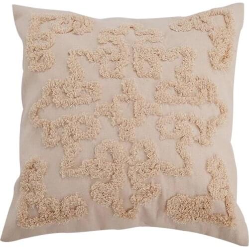 Beige Cushion Cover Vintage Floral Moroccan Style Pillow Cover 45X45cm Home Decoration Pillow Case Sofa Decorate