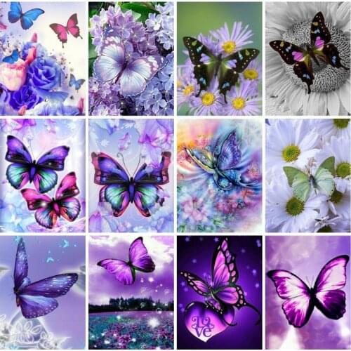 Diamond Mosaic Animal Butterfly 5D Diy Diamond Painting Diamond Embroidery Full Round Drill Cross Stitch Kits Home Decor Art