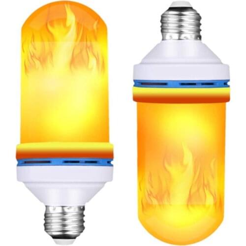 Gravity Sensor E27 Flame Effect LED Bulb Flickering Fire LED Wall Light Lamp For Party Garden Yard Christmas Decor Lights 4 mode