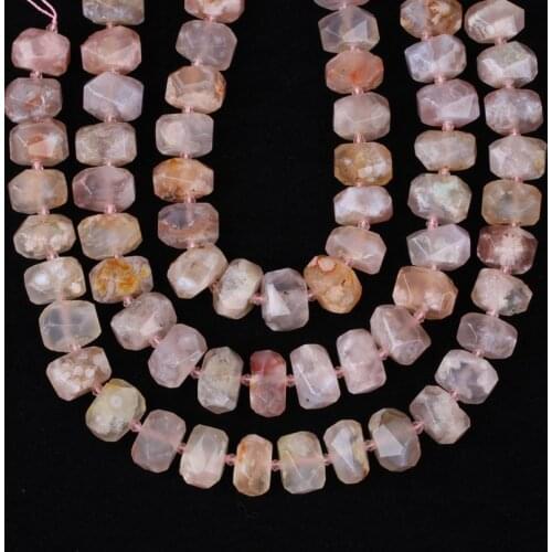 Beautiful Natural Cherry Blossom Agates Stick Loose Beads Necklace Pendant,Facted Agates Slice Beads Making SY-660AMEE