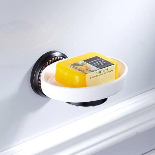 Brass Black Soap Dish Wall Mounted Bathroom Accessories Product Brass Soap Dish Holder Ceramic Dish Set