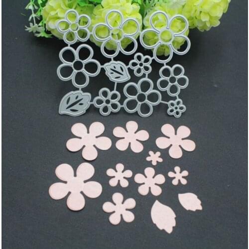 Metal Cutting Dies 11Pcs Flower Leaves Die Cuts Stencil For DIY Card Making Crafts Cards Scrapbooking New Arrival 2021