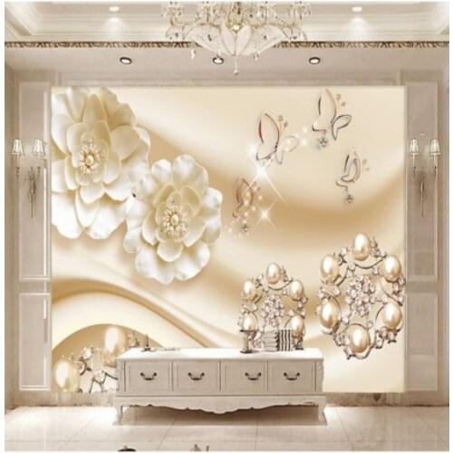Custom Mural Non-woven Flower Wall paper TV Sofa Background Wall Painting Photo Mural Wallpaper Home Decor