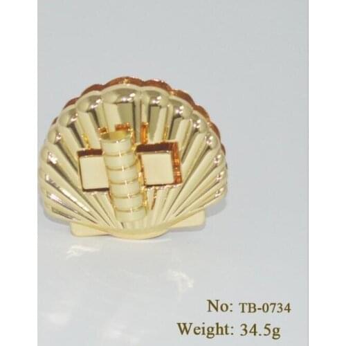 10 pieces/lot) manufacturers wholesale luggage handbag hardware accessories new shell shape rotating metal twist lock