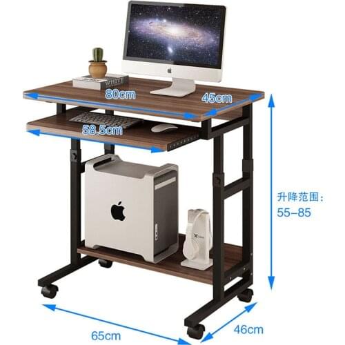 Bedside table Movable computer table desktop home mobile table desk lifting desk dormitory small gaming table