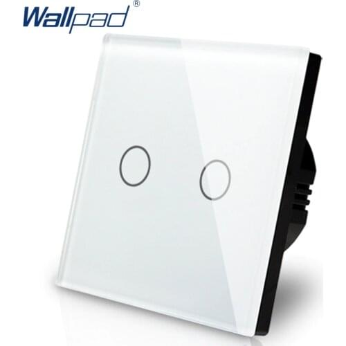 2 Lamps Dimmer Touch Switch 110V-250V Wallpad Glass LED 2 Gang Dimmer Control Wall Smart Switch Panel EU UK