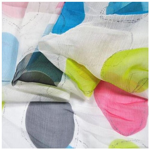 LEO&LIN Color circle 100% silk Shun Yu wrinkle georgette spring summer dress fabric Baotou (1 meter)