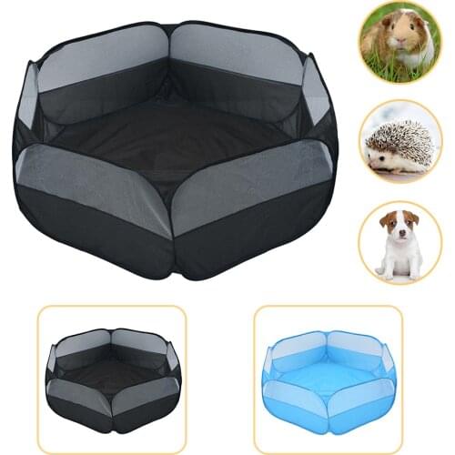 Small Animals Fences Pet Tent Reathable Folding Fence for Hamster Puppy Cat Guinea Pig Portable Pet Cage Delivery Room