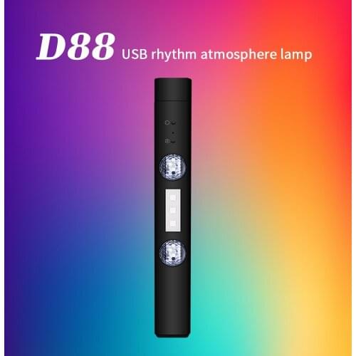 LED RGB Car Atmosphere Lamp USB Wireless Lamp Roof Star Light Multiple Modes Automotive Interior Ambient Decorative Party Lights