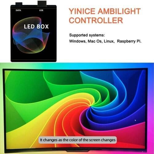 5V DIY Ambient TV USB LED Tape HDTV Computer Monitor Backlight PC Dream Screen Color Light Box for WS2812B SK6812 LED Strip