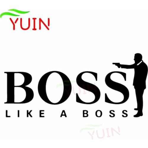 The Boss Likes The Boss Interesting Car Stickers Fashion Decoration PVC Waterproof Sunscreen Decals Black/white/red/laser/silver