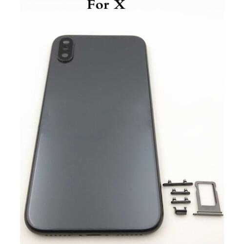 For iphone X Back housing Middle Frame Chassis Full Housing Assembly Battery Cover replacement For iphone X Housing