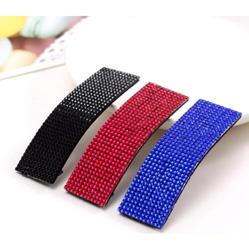 2019 Fashion Women Simple BB clip large bangs clip rectangular side clip Korean full diamond hair accessories