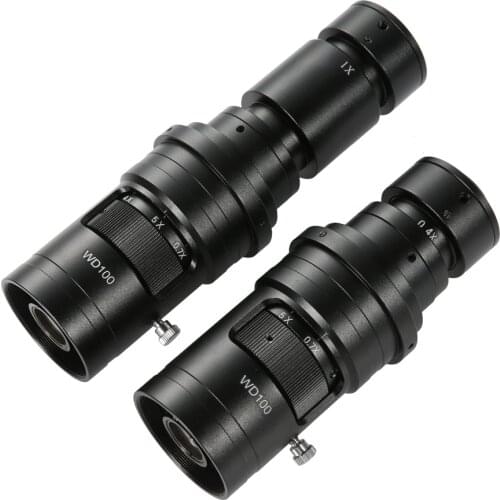 200X 500X 1000X 0.7X-5X Adjustable Magnification C Mount Zoom Lens For HDMI VGA USB Industrial Video Microscope Camera