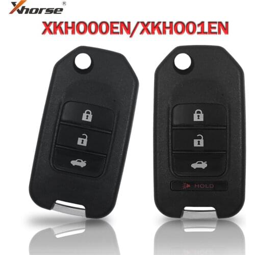 10pcs Xhorse for Hon-da HO Style Wire Universal 3/4 Buttons Remote Car Keys for VVDI Key Tool MAX VVDI2 Key Programmer XKHO00EN