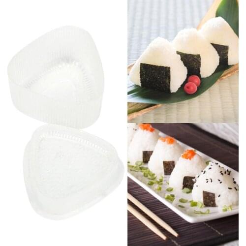 2PCS/ Set DIY Sushi Mold Onigiri Rice Ball Bento Press Maker Mold Tool Japanese Bento Make Rice Ball Sushi Kitchen Accessories