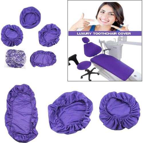 4pcs/set Dental Chair Cover Unit Washable Dustproof Dentist Stool Seat Backrest Pillow Cover Protector