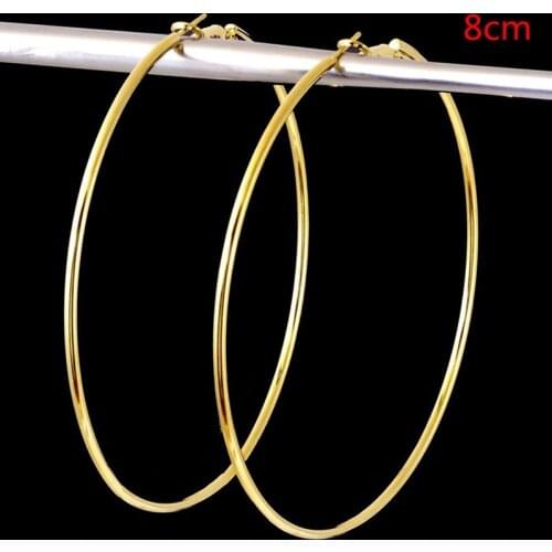 80mm Big Punk Hoop Earrings for Women Large Hoop Earrings Nightclub Party Jewelry