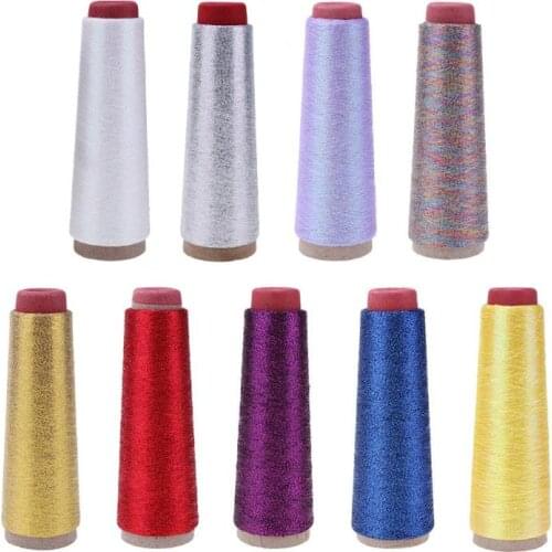 9 Color Sewing Thread Glitter Cross Stitch Yarn Sewing Thread Woven Embroidery Threads Knitting Silk Line Textile Metallic Yarn