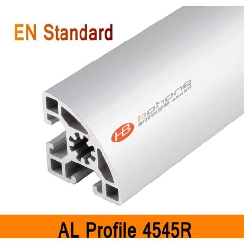4545R Aluminium Profile EN Standard DIY Brackets AL DIY T-SLOTTED EXTRUSION 3D DIY Printer Parts T-slot Aluminum Round Pipe