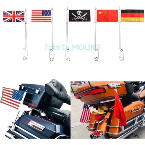 Motorcycle Luggage Rack Rear Side Mount Saddle Bag Guard Bar Flag Pole For Harley Touring Electra Glide Tour FLHTCU FLHTC FLHT
