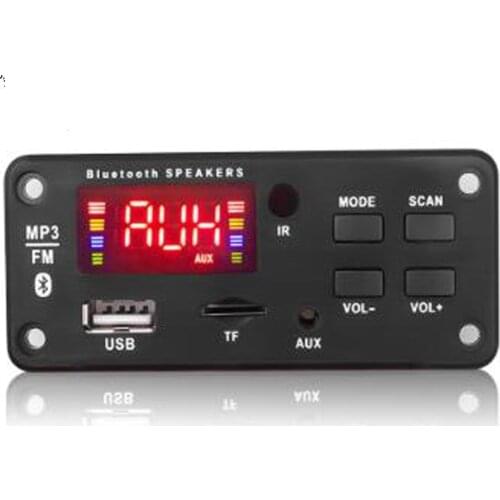 No Amplifier Big Screen 12V MP3 WMA Wireless Bluetooth 5.0 Decoder Board Audio Module TF USB 3.5 Mm AUX Audio For Car