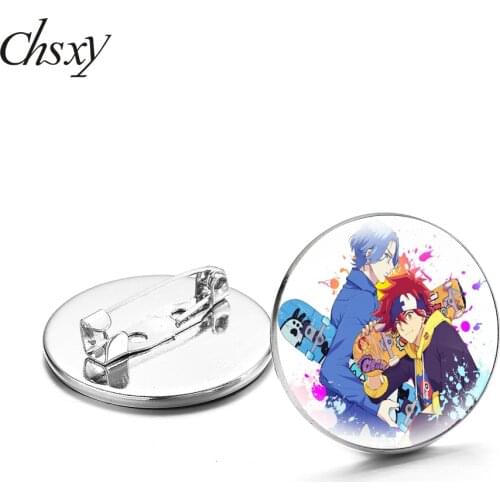 Anime SK8 The Infinity Brooches Cartoon Pattern Collection Glass Badges Jackets Schoolbag Lapel Pins Souvenir Handmade Jewelry